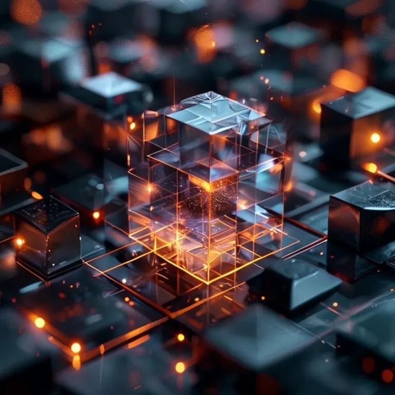 Formas geométricas entrelazadas de metal y vidrio, simbolizando crecimiento e innovación en el ámbito empresarial