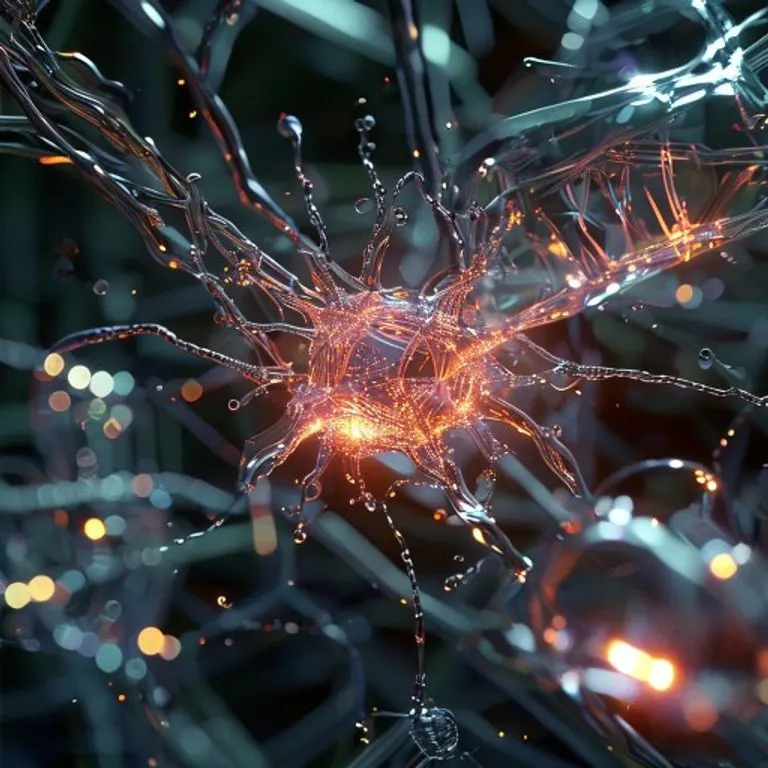 Representación conceptual de un cerebro con vías iluminadas en colores cálidos y fríos, simbolizando la recompensa y las rutas adictivas, con formas geométricas abstractas.