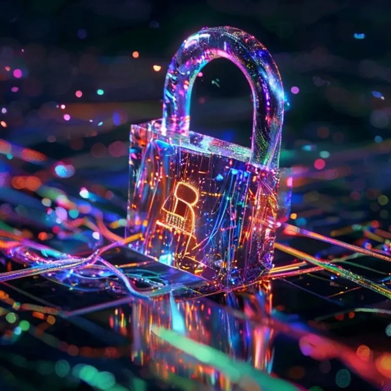 Arte conceptual de un mosaico fragmentado de contenido digital (píxeles, iconos, texto) luchando por mantener su forma contra un fondo de flujos de datos, con iluminación etérea y degradados suaves.