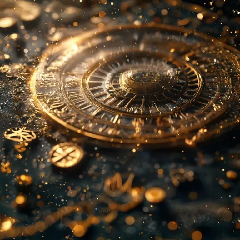 Órbitas planetarias intersectando con un gráfico económico holográfico