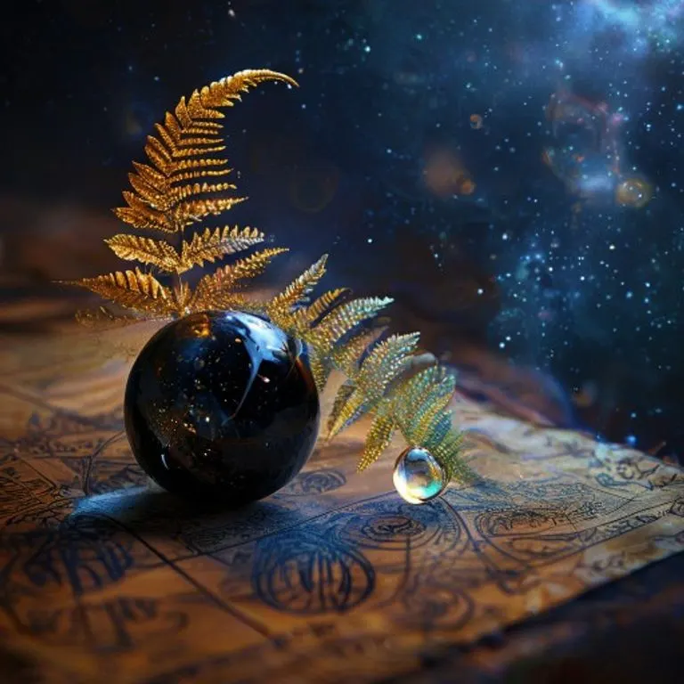 Fotografía macro cinematográfica de un antiguo compás de latón sobre un mapa celestial, con pergaminos y tinteros, iluminado dramáticamente, simbolizando el destino y la navegación kármica.
