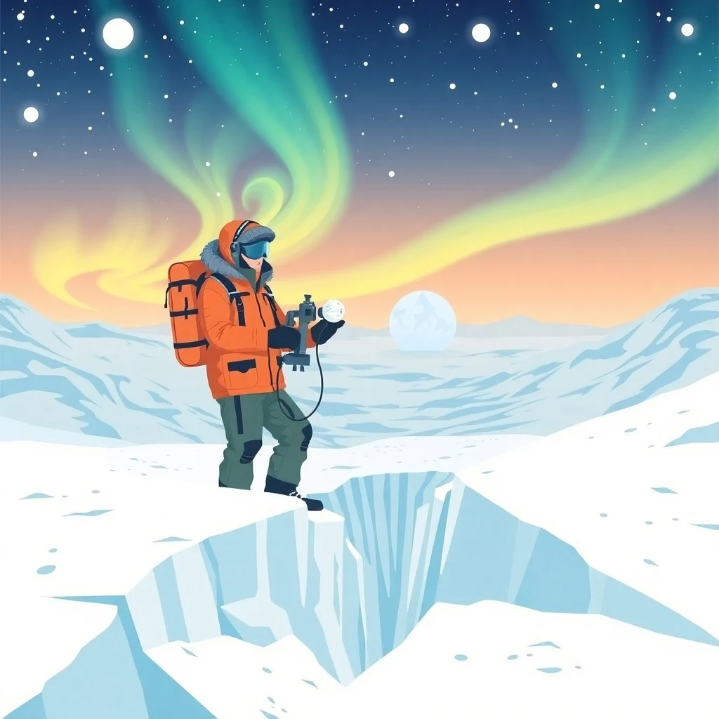 Primer plano cinematográfico de pingüinos Adelia en un témpano de hielo en la Antártida, mostrando sus plumas y expresiones.