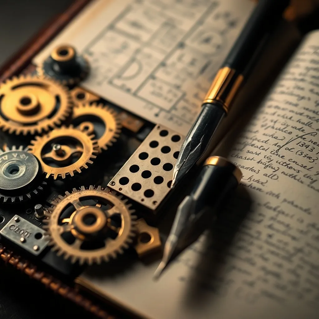 Representación conceptual de la programación moderna, con líneas de código abstracto y elementos visuales que sugieren la interconexión y la lógica de los sistemas de software actuales.