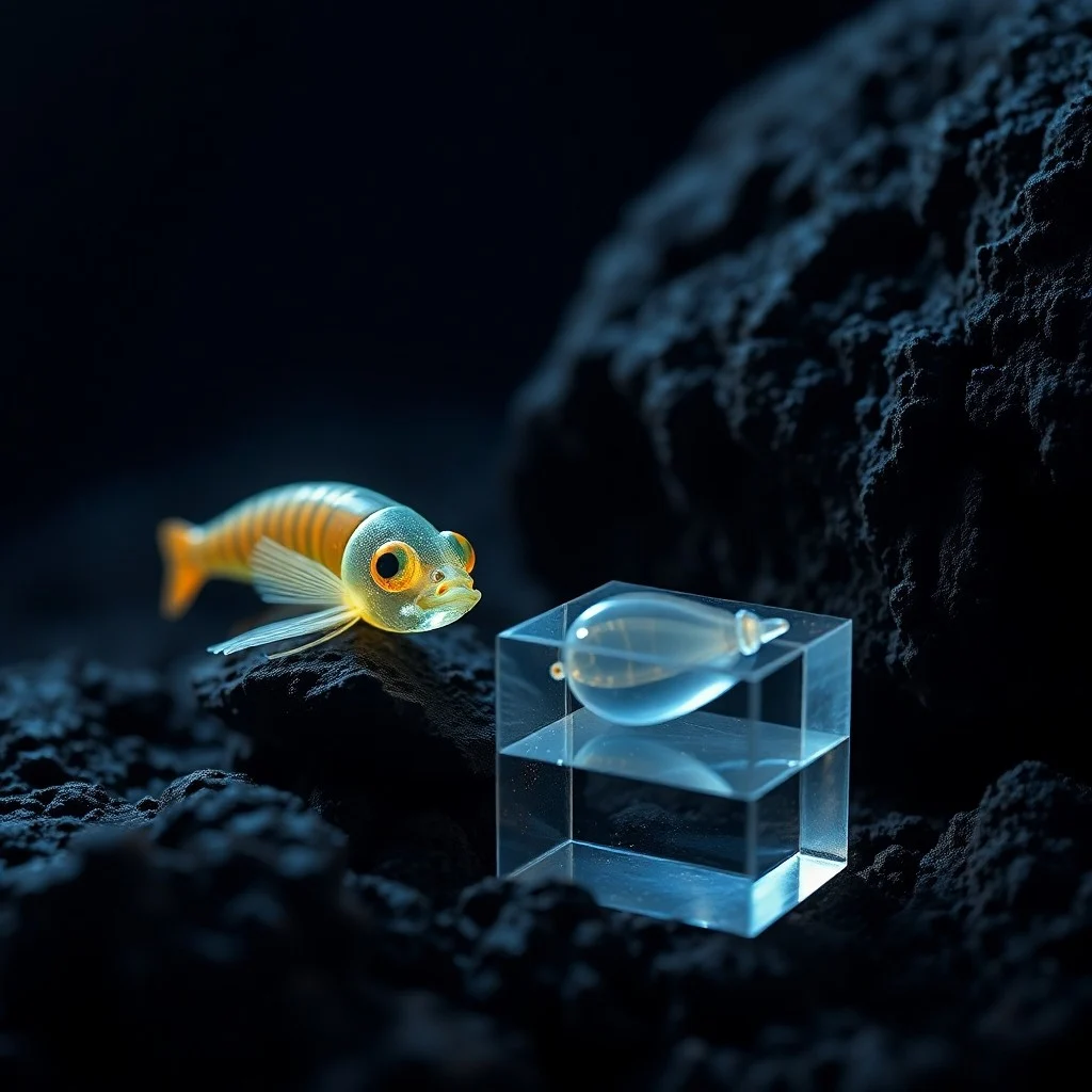 Esfera brillante resistiendo una fuerza de compresión abstracta