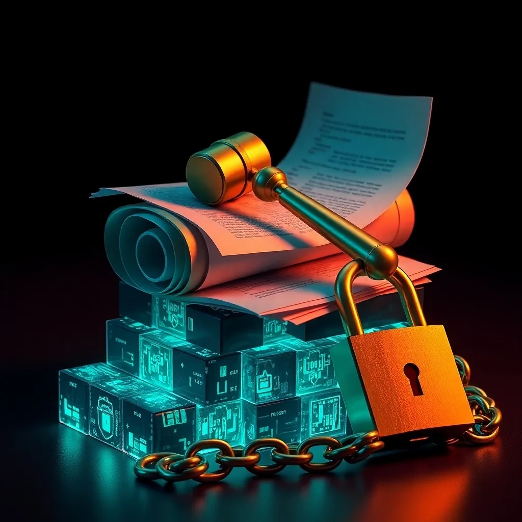 Tomo legal antiguo con símbolos criptográficos