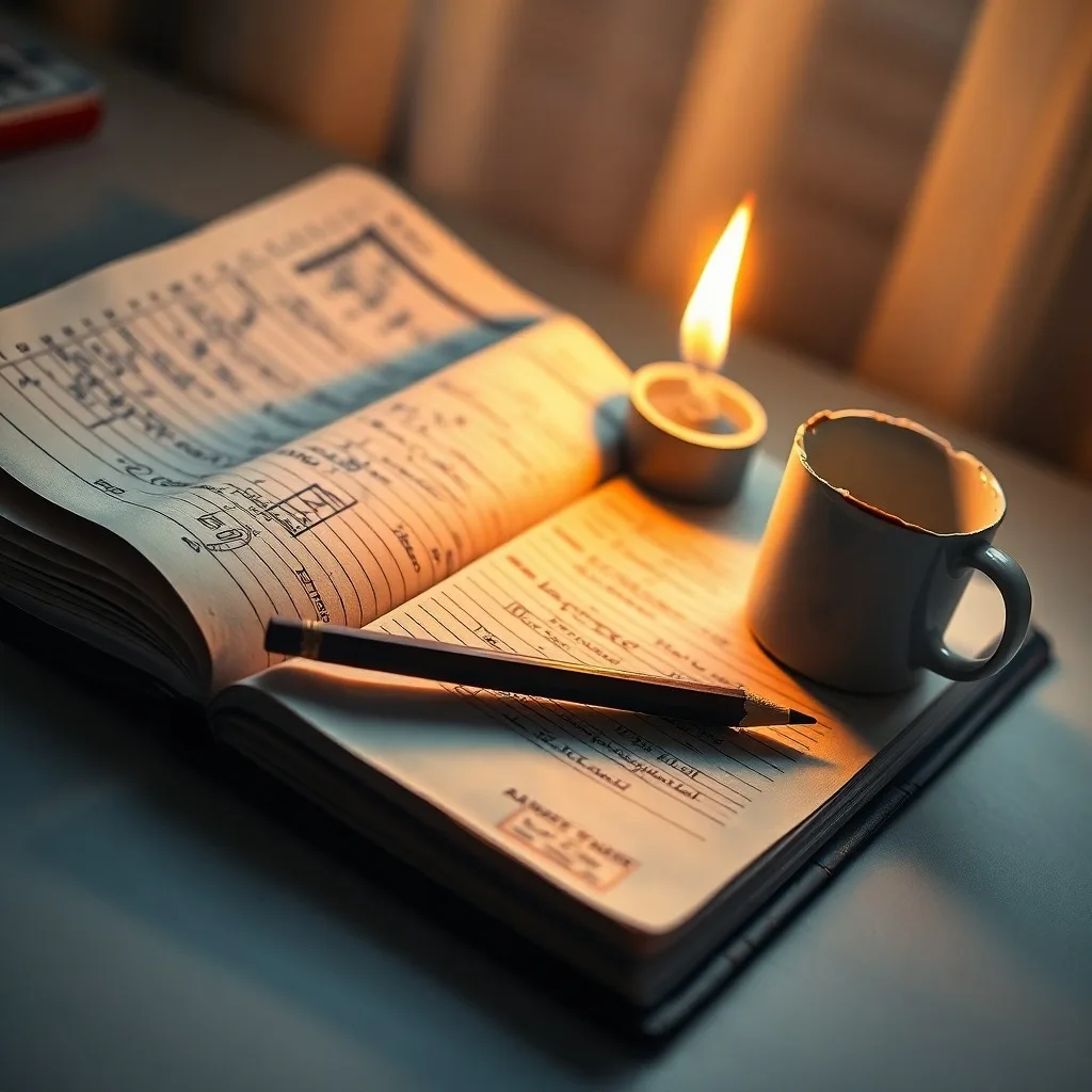 Fotografía macro de un escritorio desordenado con documentos y un reloj roto, simbolizando el caos del burnout.