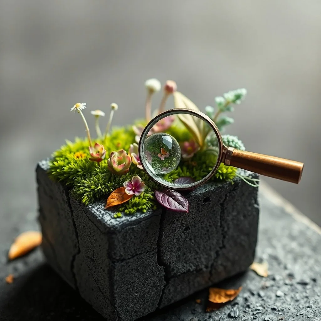 Renderizado isométrico de un modelo de bloque de ciudad en miniatura con parques, calles arboladas y espacios verdes bien definidos, rodeado de planos arquitectónicos.