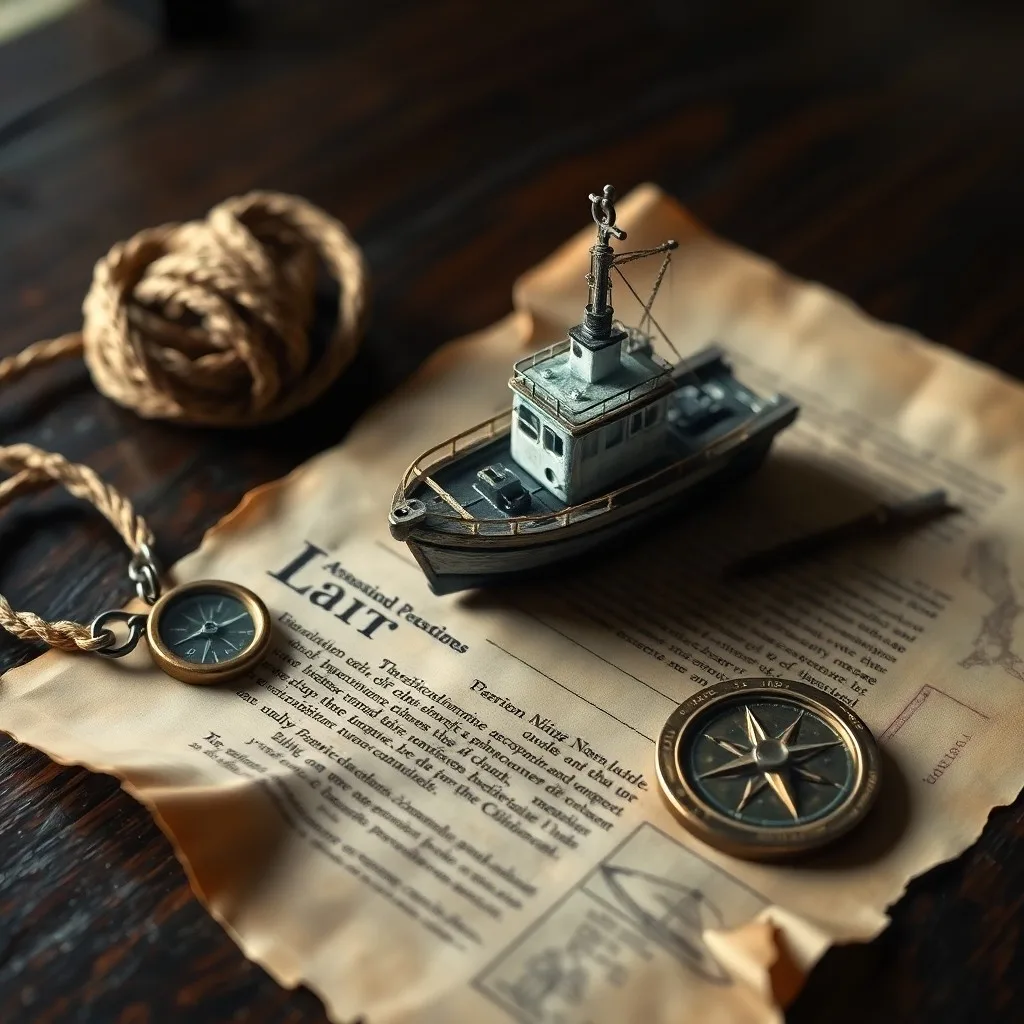 Pintura conceptual de cuerdas y cadenas entrelazadas contra un mar turbulento, representando la tensión y los vínculos legales del remolque marítimo.