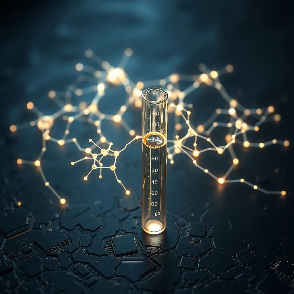 Pintura al óleo abstracta de un cerebro humano fragmentado con líneas luminosas que trazan vías, una sección destacada con un brillo cálido simbolizando la detección temprana.
