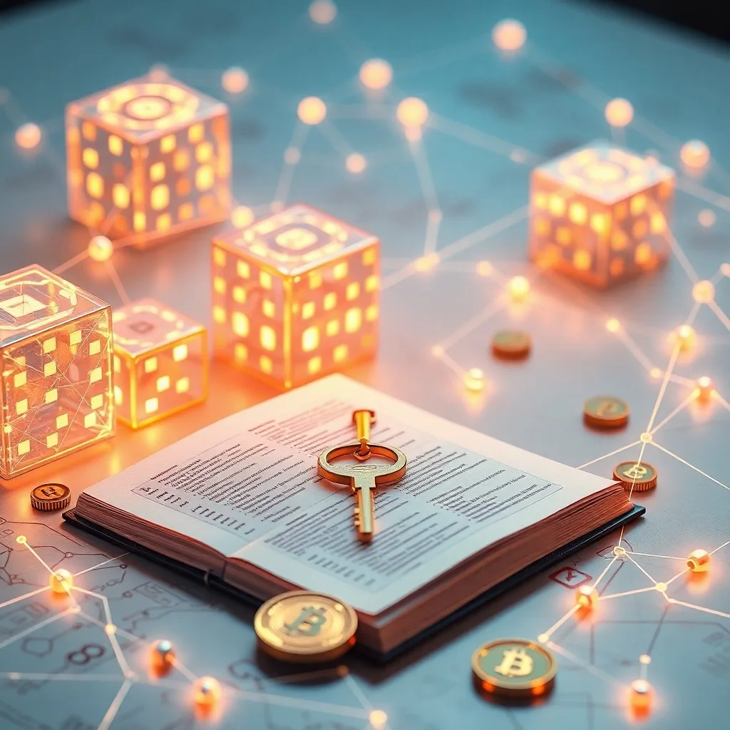 Símbolos de criptomonedas fluyendo en engranajes de acuarela