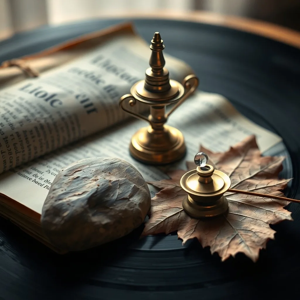 Fotografía macro de un reloj de arena antiguo junto a un diario moderno, simbolizando la gestión del tiempo y la reflexión estoica.