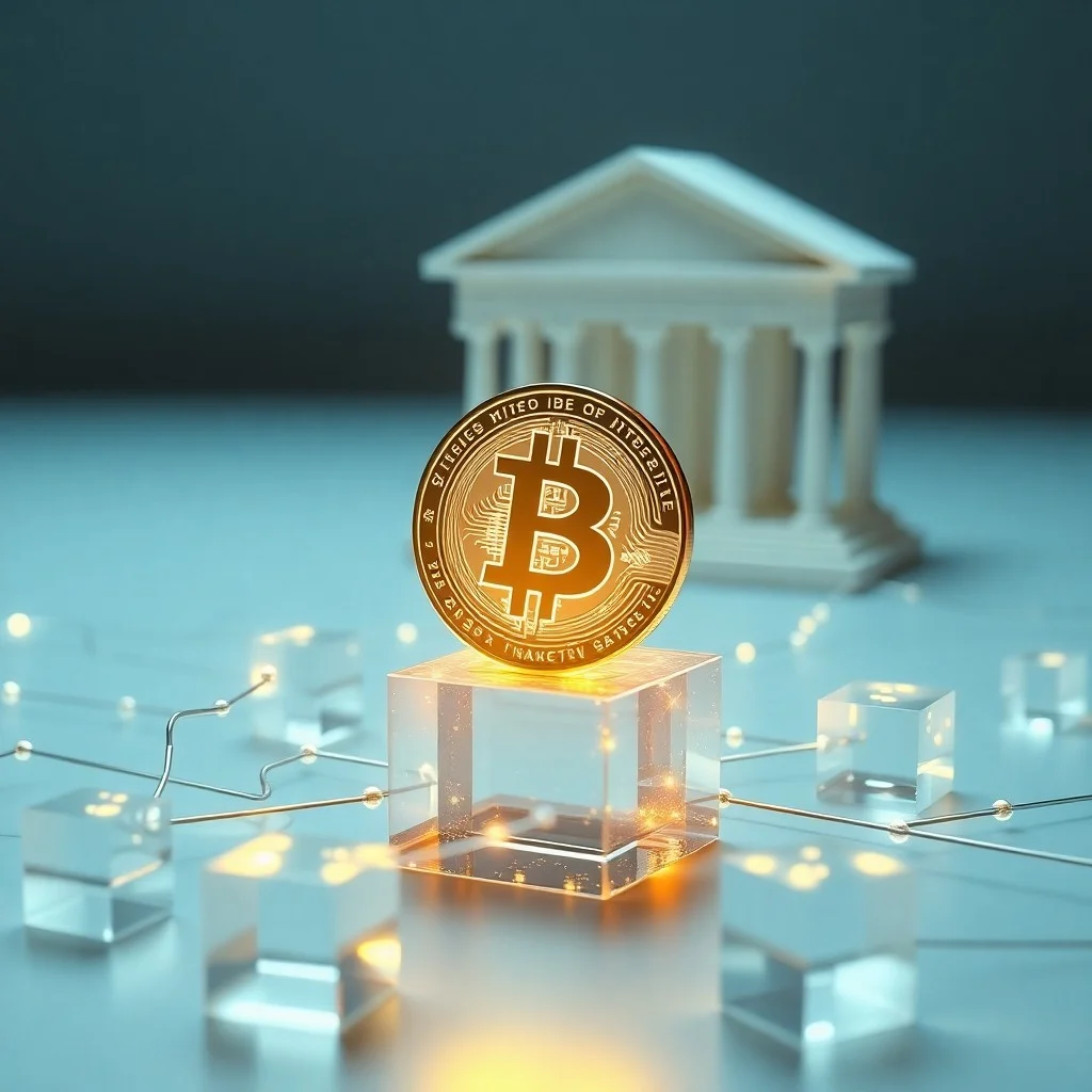 Candado roto con líneas digitales, representando el fin de intermediarios financieros.