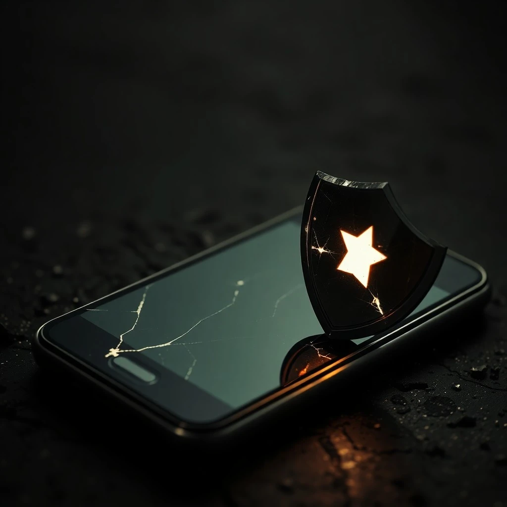 Un fénix abstracto de píxeles y datos elevándose de cenizas digitales, sobre un fondo de nodos de red interconectados, simbolizando la recuperación de la reputación online.