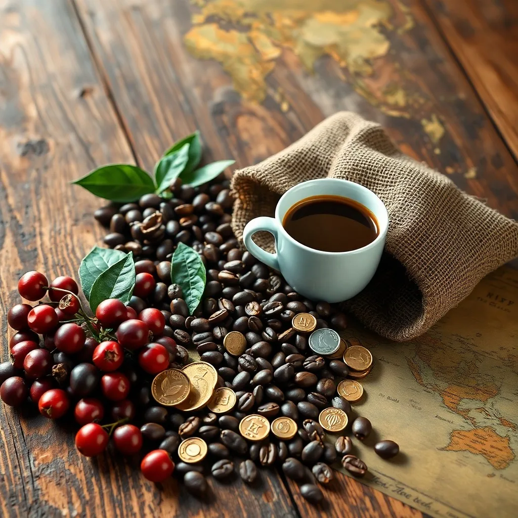 Manuscritos antiguos y una cafetera árabe tradicional en una mesa de madera