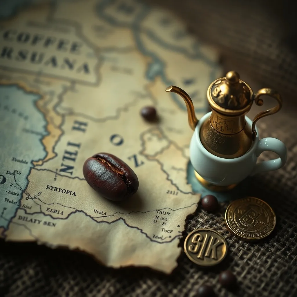Antigua máquina de espresso de latón pulido en un café histórico