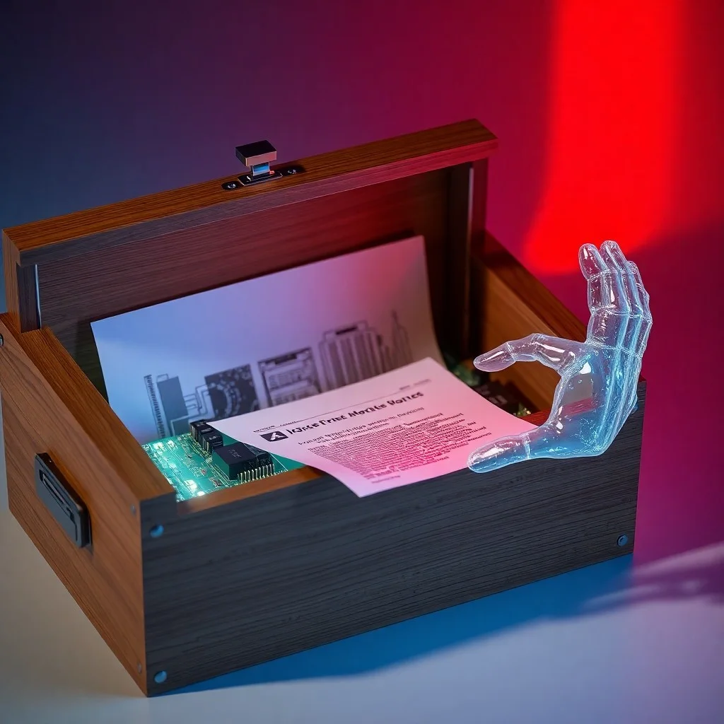 Infografía conceptual de un cerebro de IA procesando datos y generando mensajes personalizados para votantes.