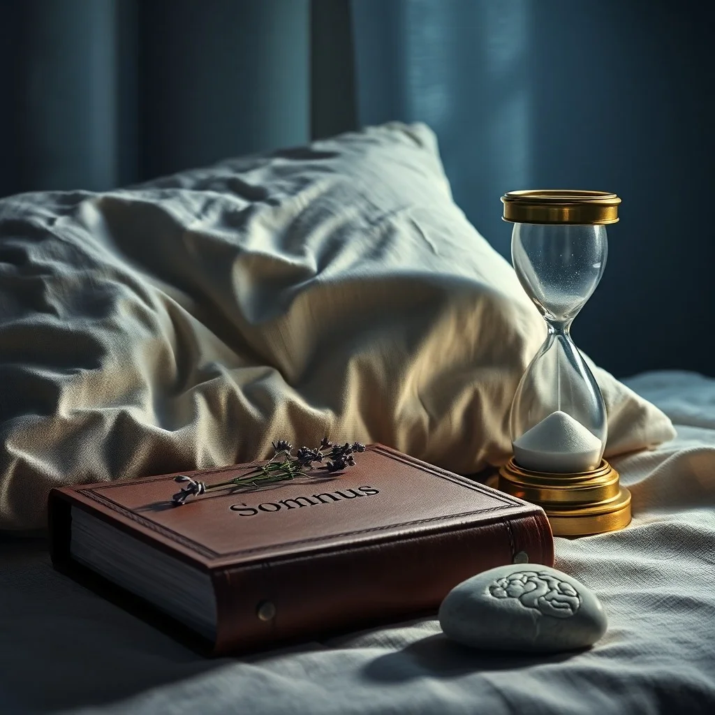 Reloj vintage marcando las 3 AM, junto a un vaso de agua y un libro en una mesita de noche, bajo una luz tenue.