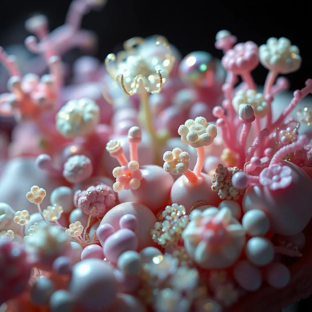 Renderizado 3D conceptual de un intestino humano como una red compleja, mostrando secciones saludables vibrantes y áreas desequilibradas con colores apagados, simbolizando la disbiosis.