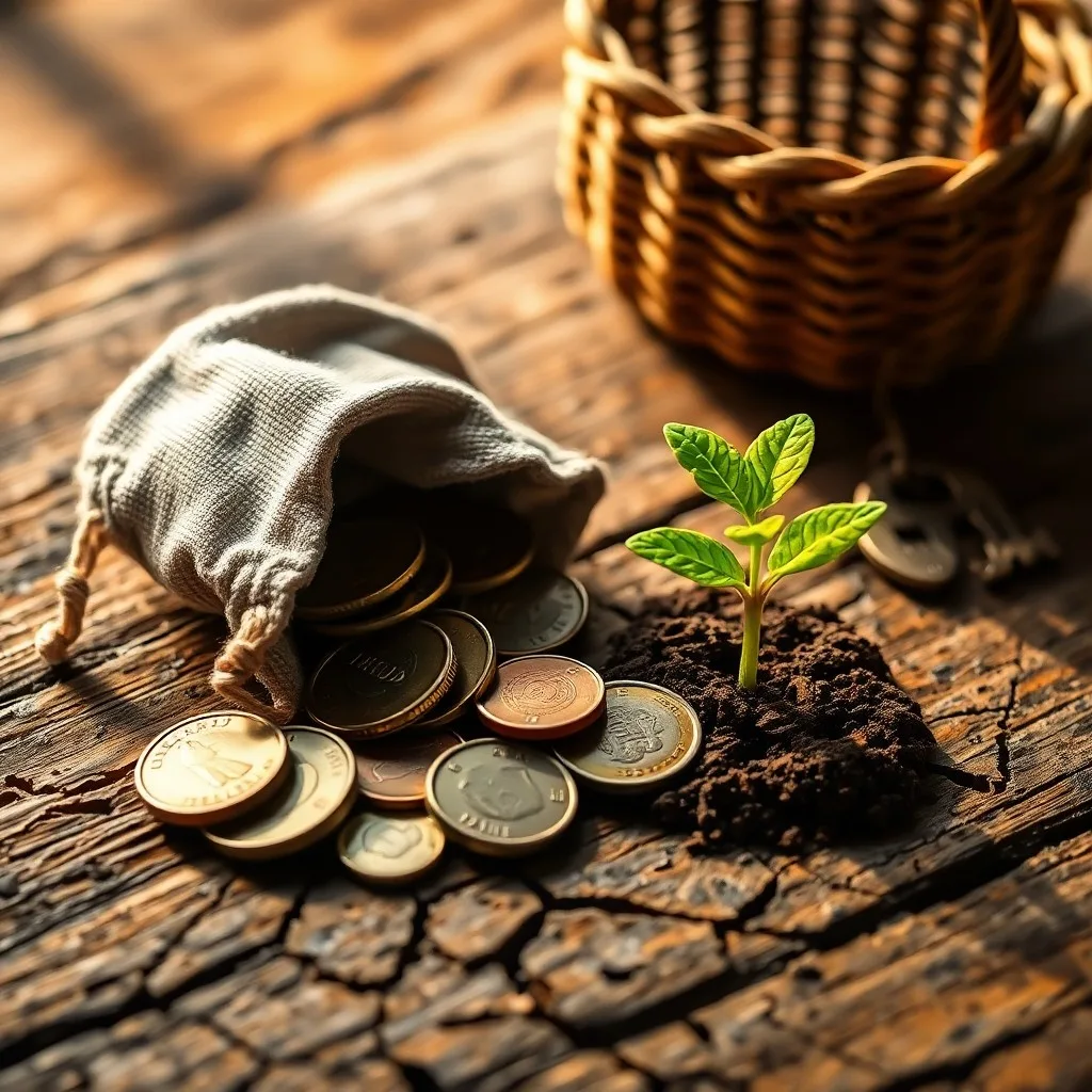Formas geométricas interconectadas que se elevan, representando el desarrollo comunitario y las contribuciones individuales de las mujeres emprendedoras.