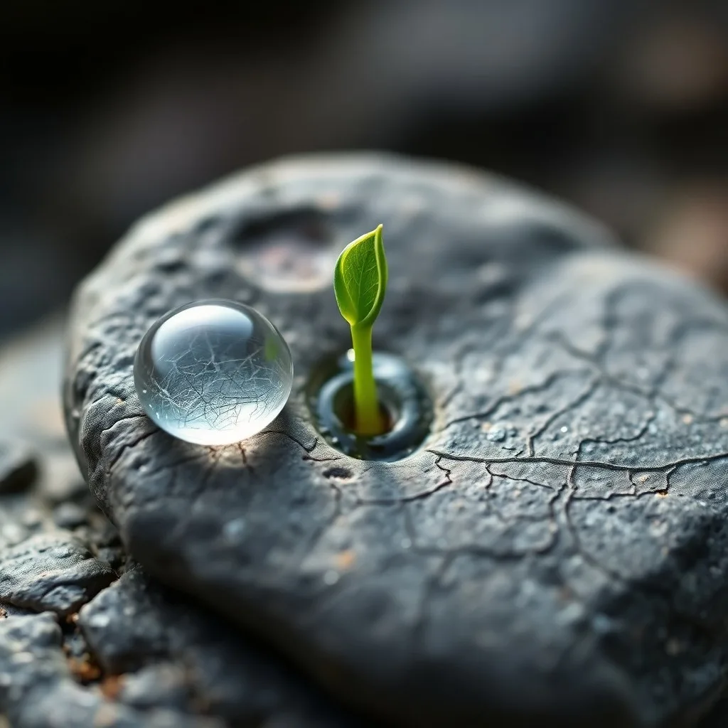 Bodegón cinematográfico de un escritorio meticulosamente arreglado con un cojín de meditación, un brillo sutil que emana de un modelo de cerebro, un diario abierto en una página con ejercicios de atención plena y una planta que simboliza el crecimiento, con iluminación suave y difusa y poca profundidad de campo.
