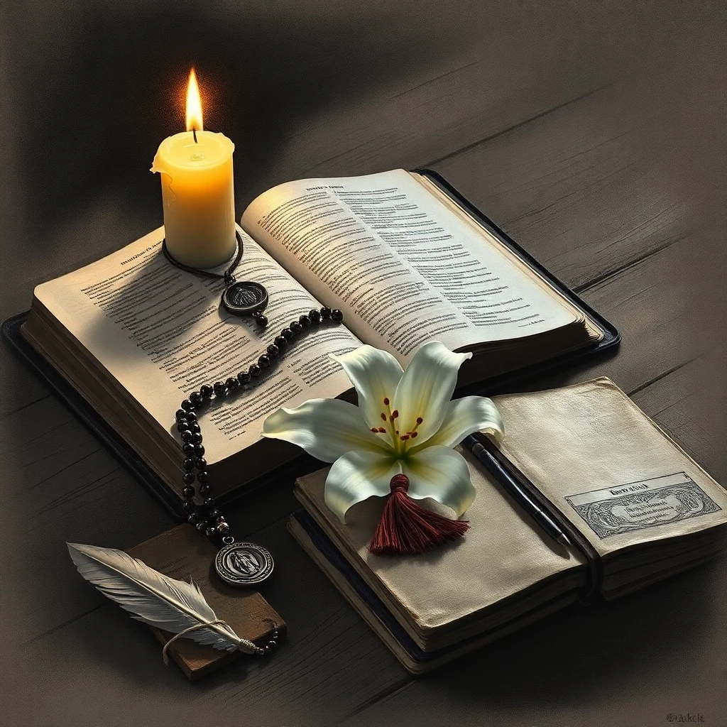 Ilustración digital 3D de energía dorada emanando de un libro abierto, simbolizando inspiración divina y conexión espiritual.