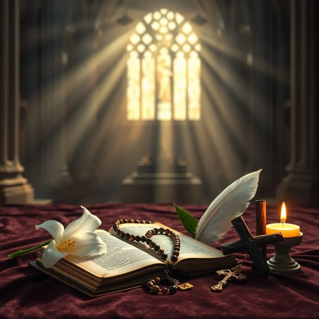 Ilustración 3D de un escudo de luz que protege una figura humana, simbolizando guía divina.
