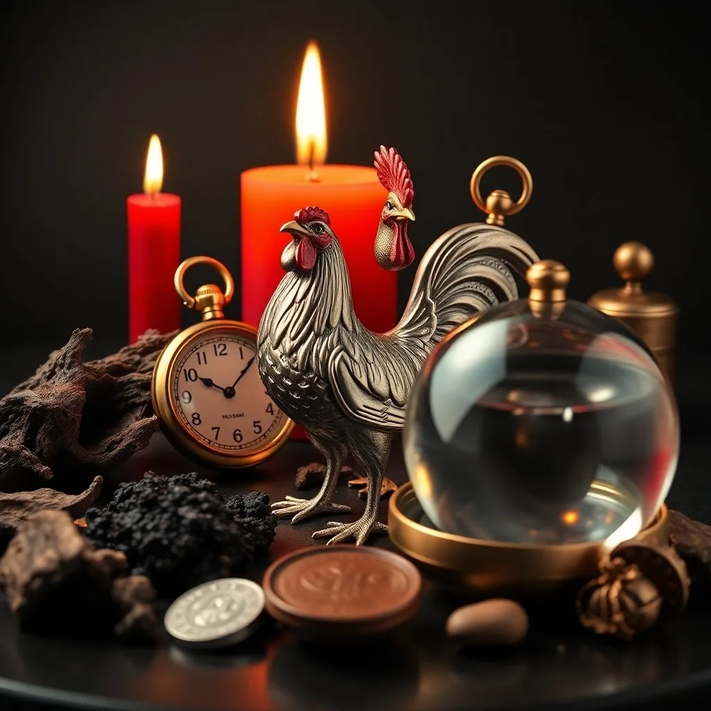 A conceptual art piece showing an organized desk with ancient scrolls and a brass compass, symbolizing precision and intellect.