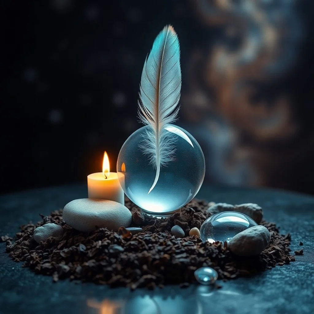 Abstract 3D render of a fractured landscape with contrasting elemental energies, symbolizing imbalance in a natal chart.
