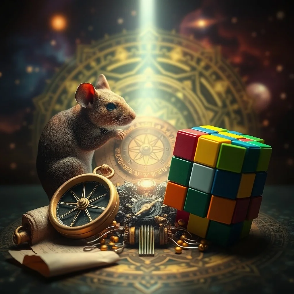 Pintura al óleo de una composición vibrante de burbujas de pensamiento interconectadas, fórmulas matemáticas abstractas, notas musicales y pinceladas caprichosas, creando una sensación de creatividad ilimitada e innovación compartida.