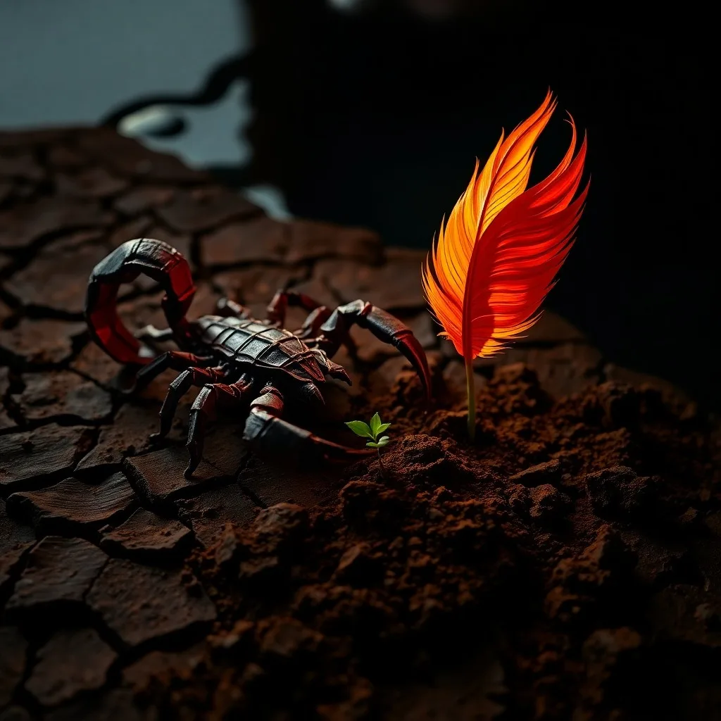 Fotografía de un antiguo compás de latón sobre terciopelo, rodeado de pergaminos quemados con símbolos esotéricos, bajo la luz de una vela, representando la búsqueda de la verdad y la transformación interna de Escorpio.