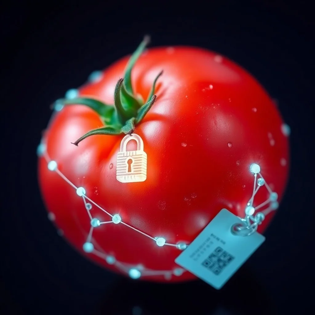 Representación conceptual de datos fluyendo de forma segura a través de una red blockchain.