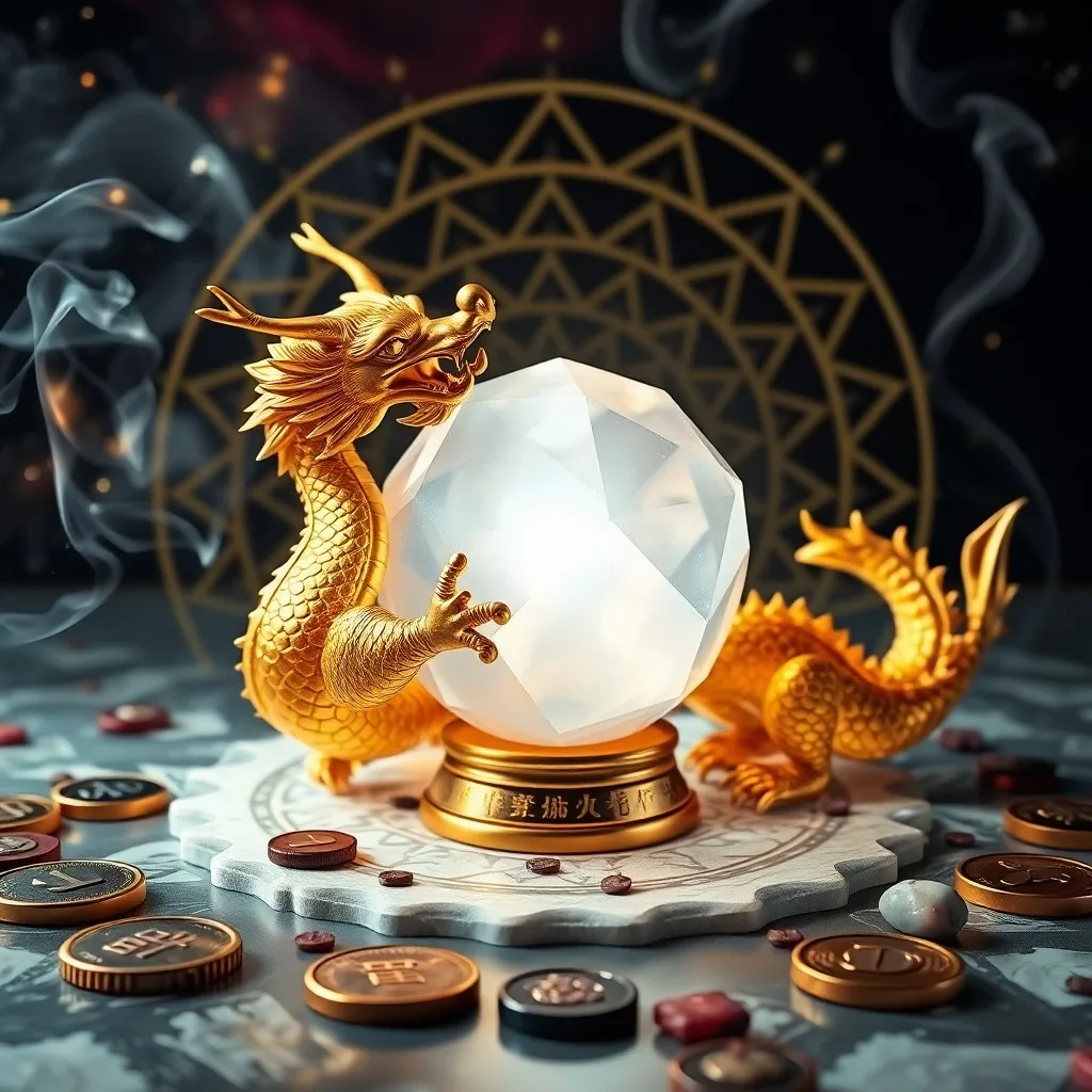 Brújula china antigua sobre pergamino con símbolos del zodiaco