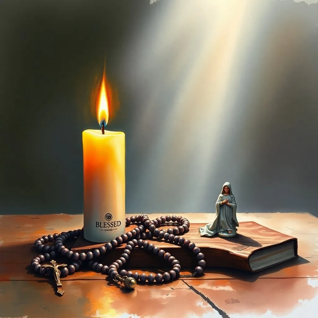 Ilustración 3D de rayos de luz dorados y blancos envolviendo una silueta minimalista de una casa, simbolizando protección divina.