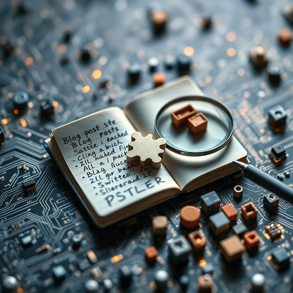 Representación abstracta de un ecosistema digital con líneas de datos que convergen en un camino iluminado, simbolizando el flujo de contenido.