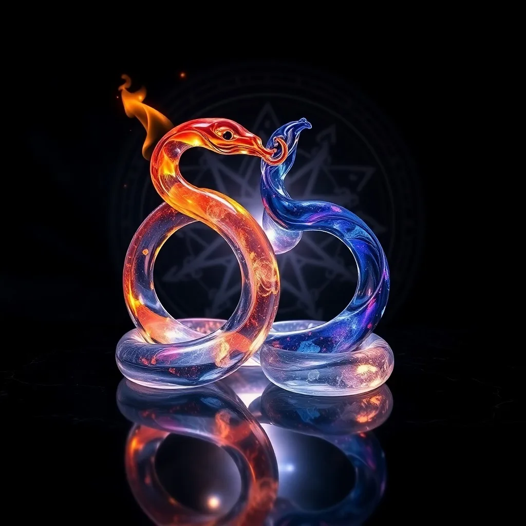 Antiguos pergaminos chinos y una lámpara de aceite, iluminando una figura de serpiente de jade, simbolizando la sabiduría y el misterio del horóscopo chino.