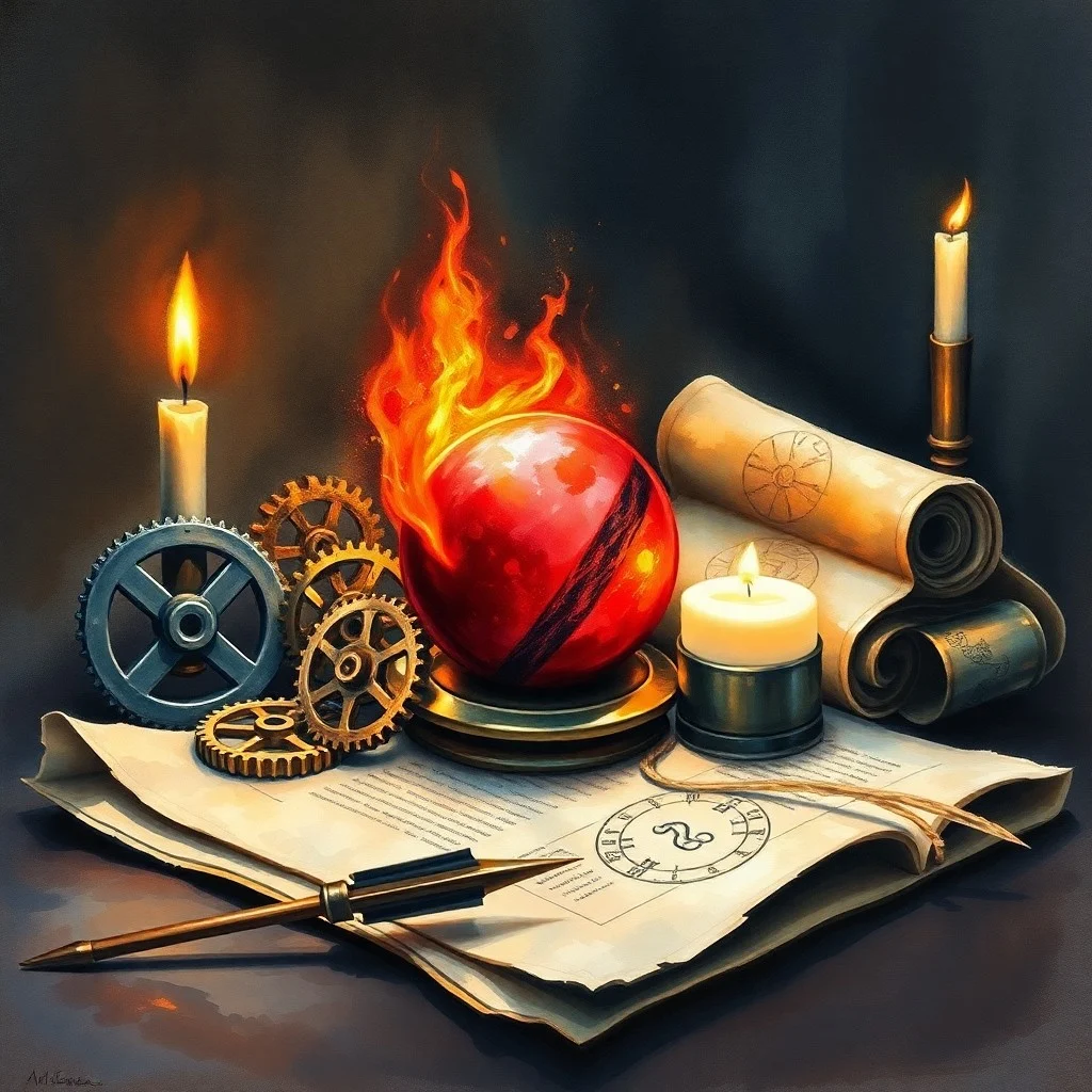 Cinematic still-life of a vintage compass on an antique map, surrounded by notes and a quill, symbolizing directed energy and ambition.