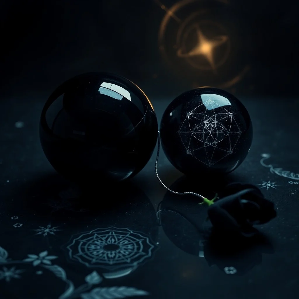 Dos piezas de rompecabezas de madera antiguas, perfectamente encajadas sobre musgo, iluminadas por la luna.