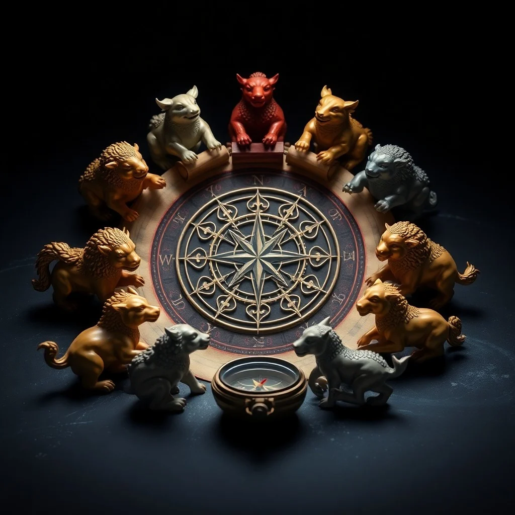 Conceptual 3D render of five elemental spheres interconnected by energy streams