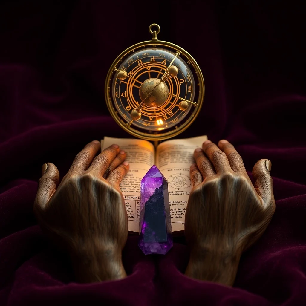 Conceptual art depicting a glowing golden thread connecting two energetic spheres within intricate geometric patterns, symbolizing a spiritual twin flame bond.