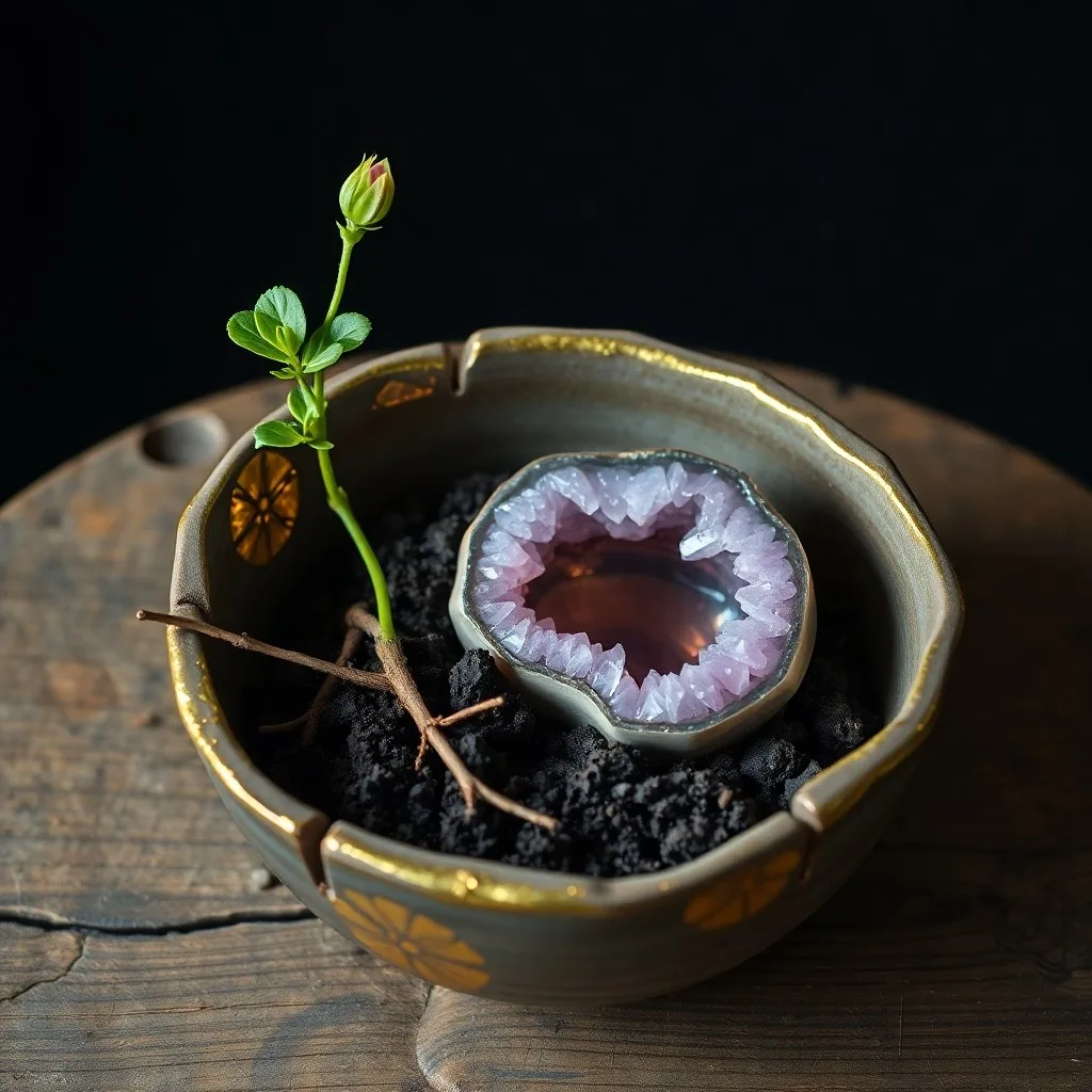 A swirling vortex of dark blues, purples, and greens, with streaks of gold and silver light breaking through, symbolizing the process of transformation from pain to wisdom. The textures are rich and layered, evoking depth and emotional complexity.