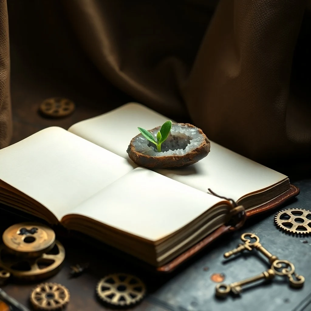 Cinematic still life of an ancient, ornate key on an open astrological grimoire, with soft light revealing celestial diagrams.
