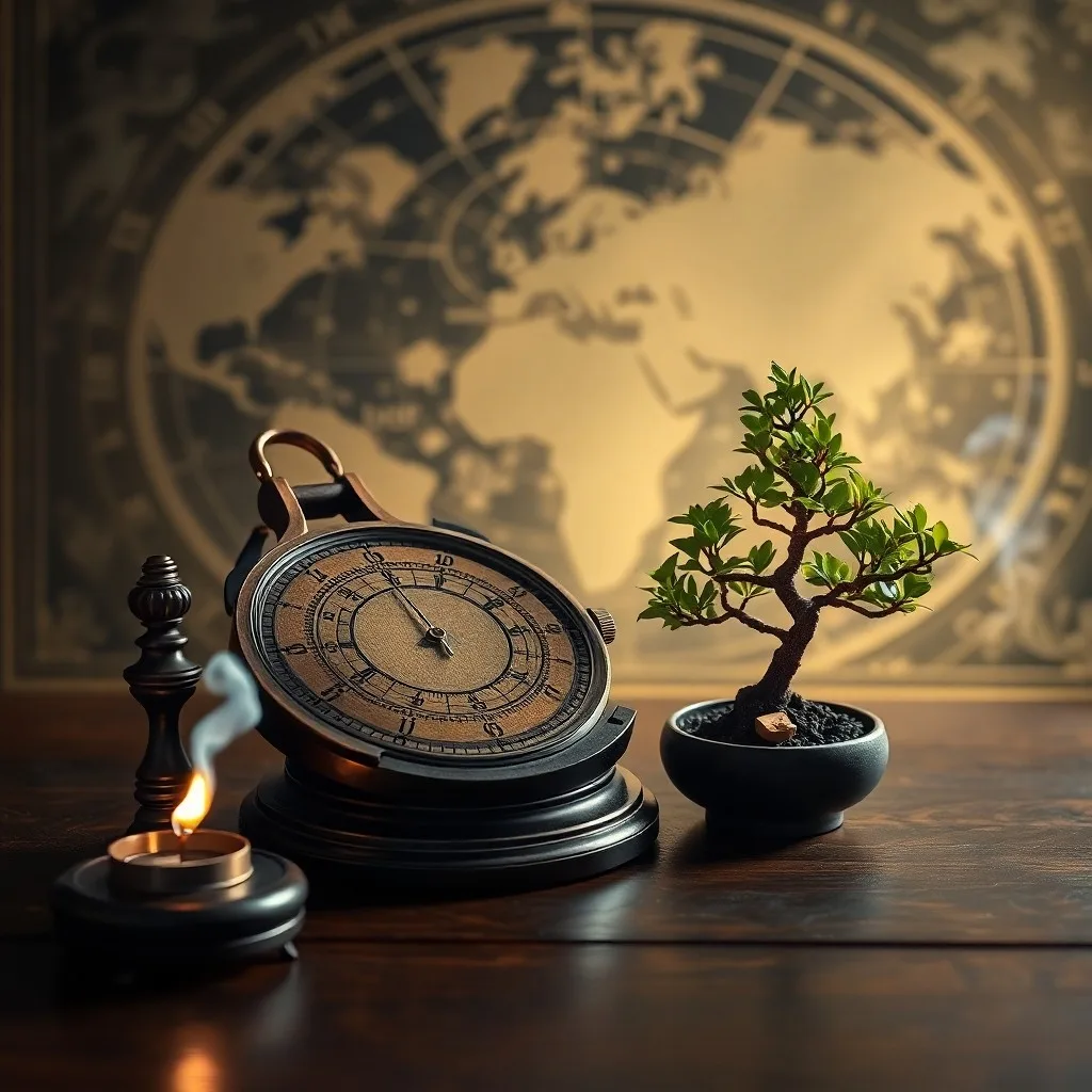 Representación abstracta de elementos del Feng Shui