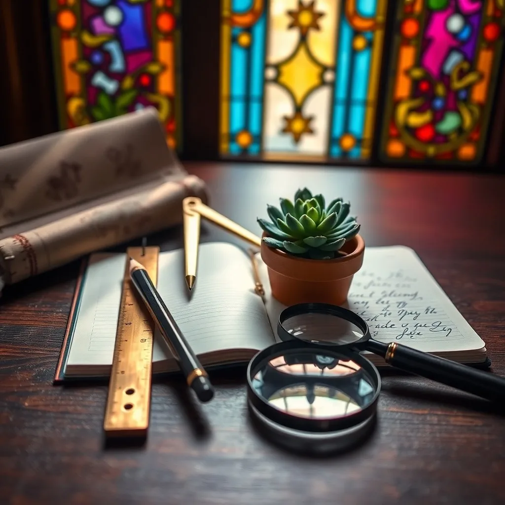 Pintura de acuarela de un jardín de hierbas medicinales organizado con un cuaderno y té, simbolizando el enfoque de Virgo en la salud y el bienestar.