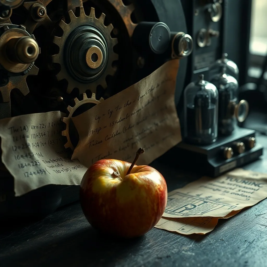 Escritorio de roble con recortes de periódico censurados de la Segunda Guerra Mundial, un teléfono vintage y una llave de latón, simbolizando los secretos de la criptografía.