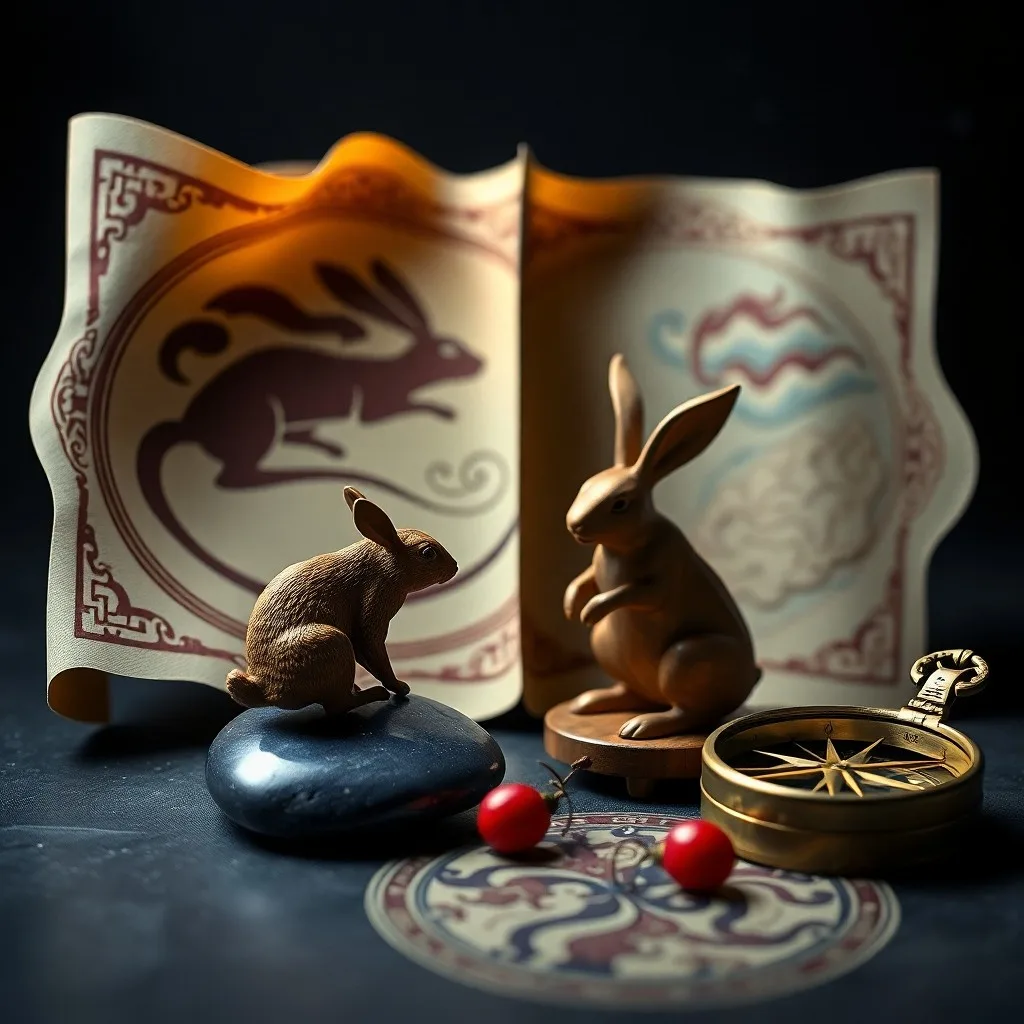 Cinematic still life of two antique compasses, one slightly tarnished and pointing erratically, the other polished and stable, resting on an open, aged book about communication, surrounded by scattered, unwritten scrolls, symbolizing differing approaches to direction and expression in a relationship. Focus on texture and subtle light.