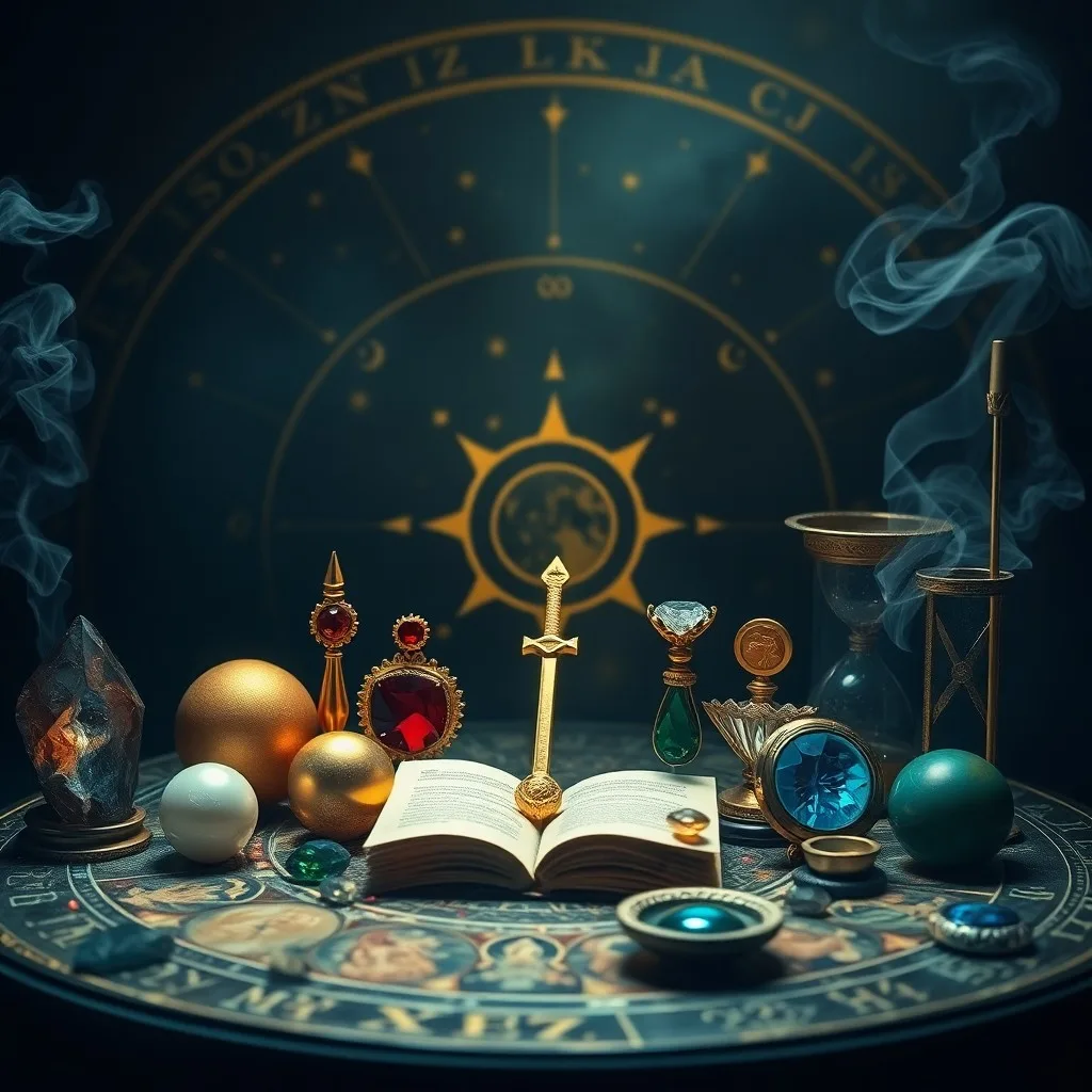 Ilustración 3D de una balanza cósmica estilizada con engranajes intrincados y cuerpos celestes, representando el equilibrio kármico y el crecimiento espiritual.