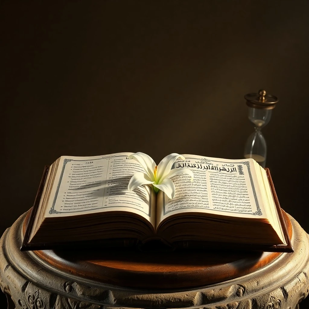Antigua clepsidra con símbolos religiosos y textos
