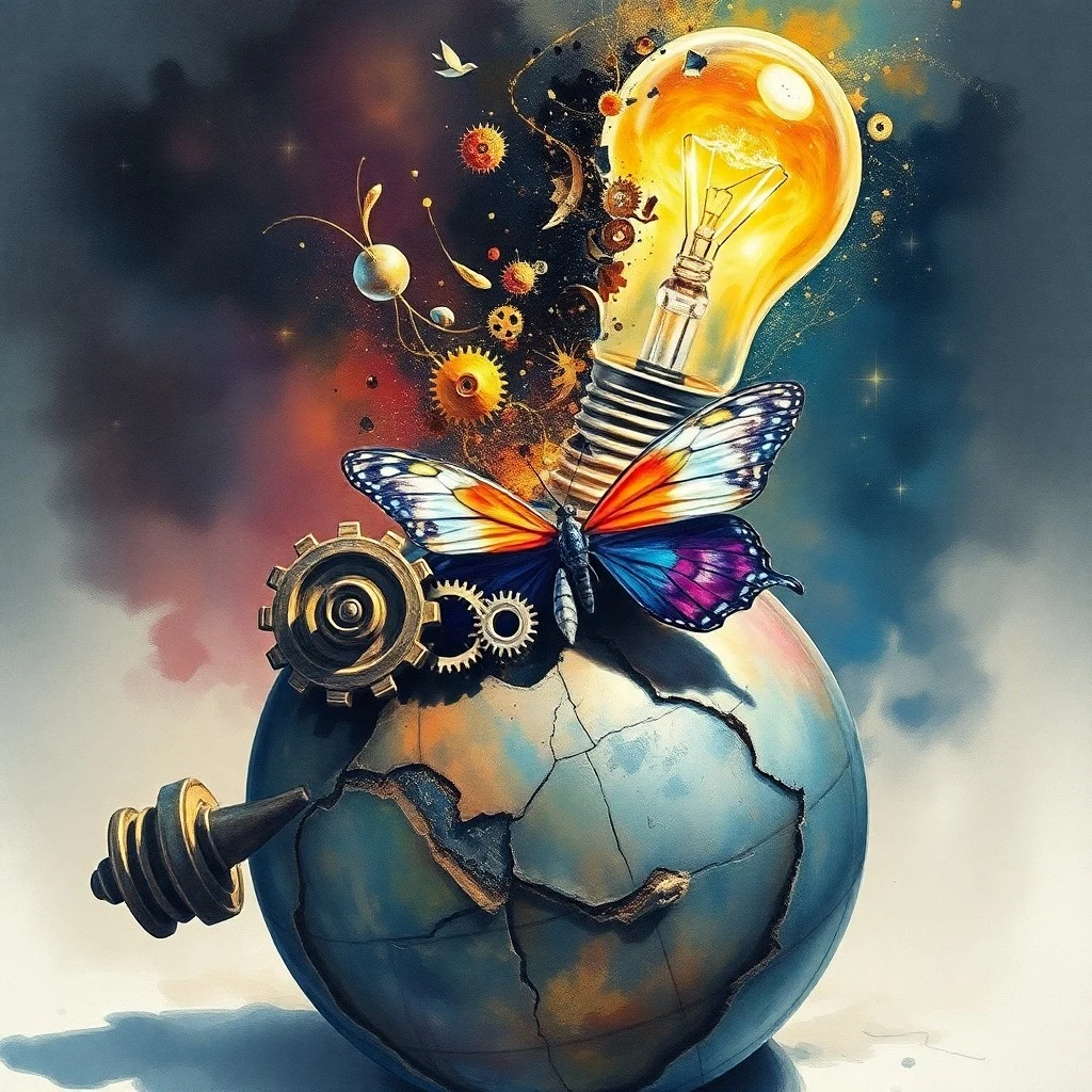 Broken vintage pocket watch on an astronomy book, symbolizing disrupted time and unexpected revelations.