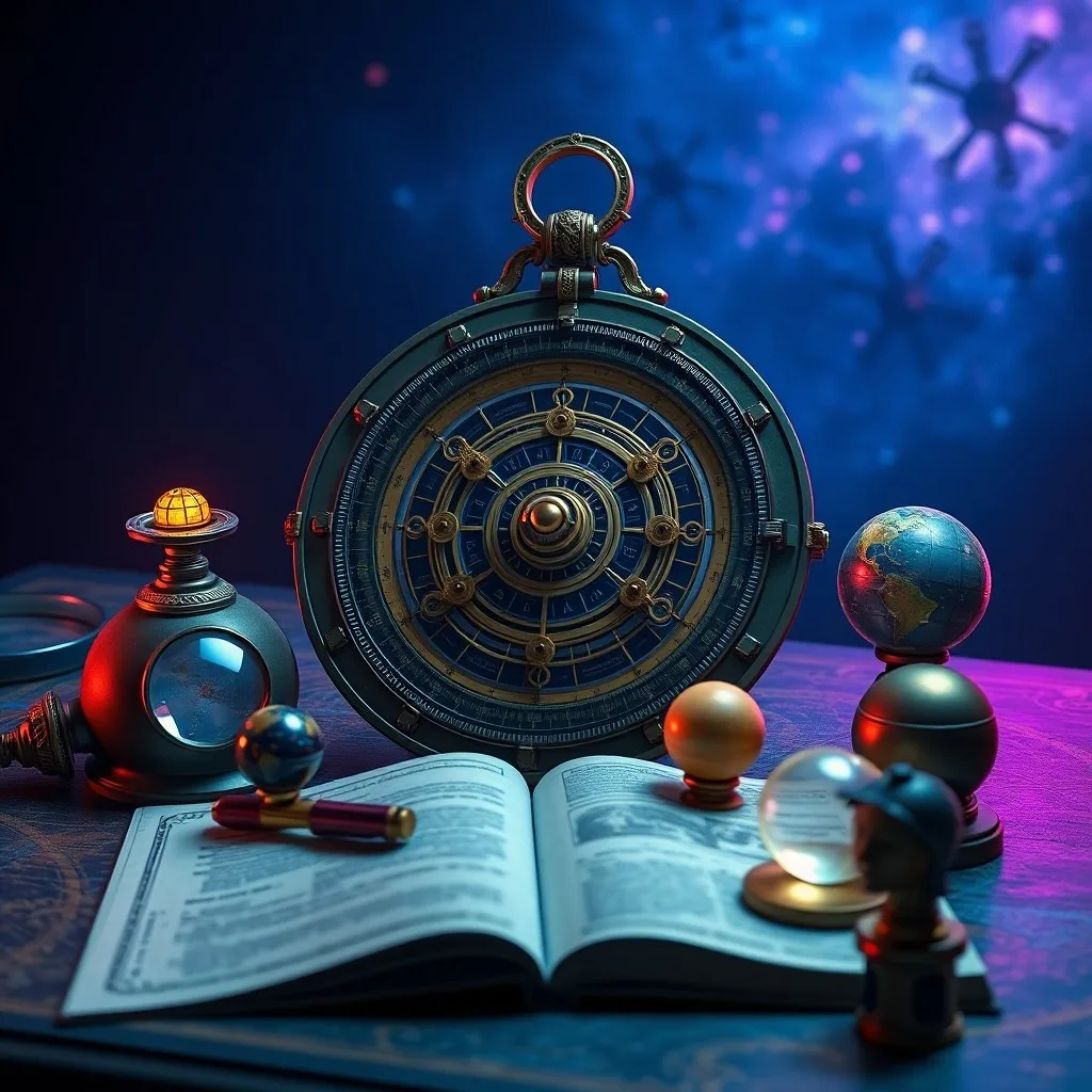 Libro de astrología antiguo con carta de revolución solar y símbolos kármicos