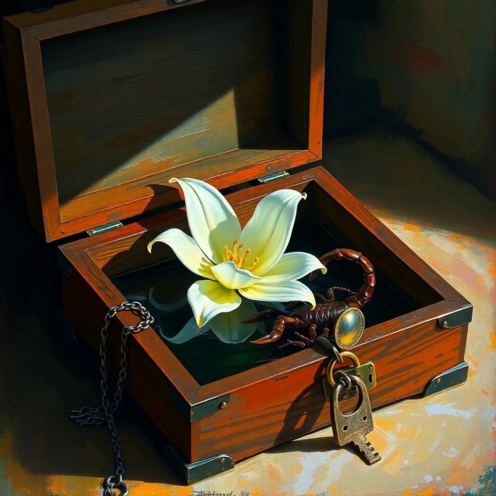 Cinematic still life of a magnifying glass on a ledger with obsidian, symbolizing Virgo's analytical nature.